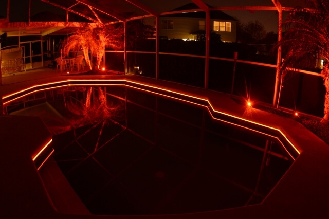 led pool lighting red led pool perimter lighting