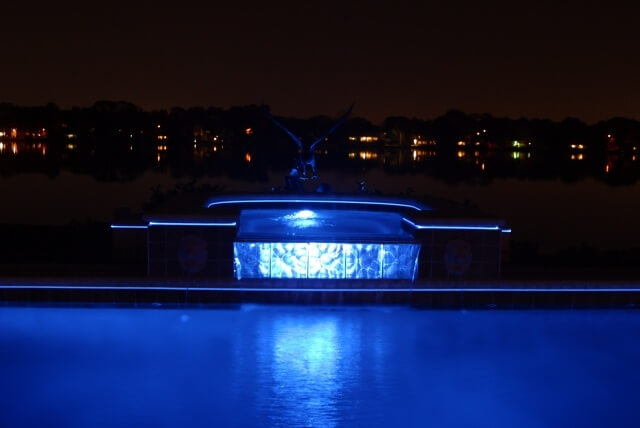 permiter led pool lighting LED pool lights and water feature